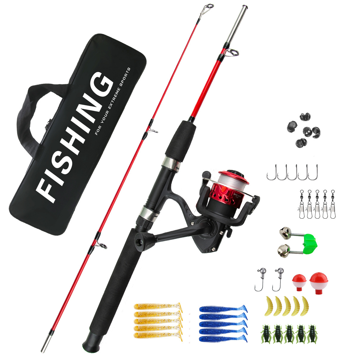 Fishing Rod Ice - 2-częściowy zestaw wędek do łowienia pod