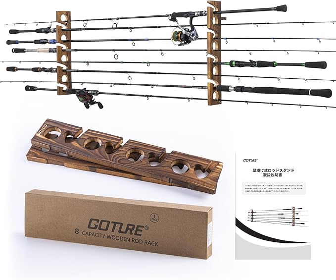 Fishing Rod Rack - Goture Drewniany Uchwyt na Wędki 8