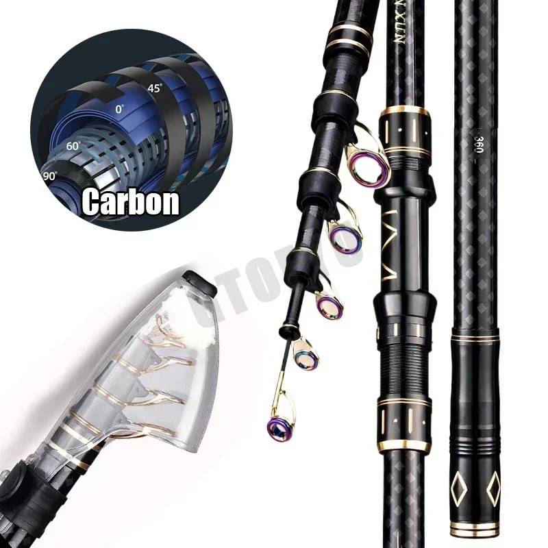 Fishing Rod Surf - Wędka teleskopowa 2.1m 2.7m 3.6m 4.5m,