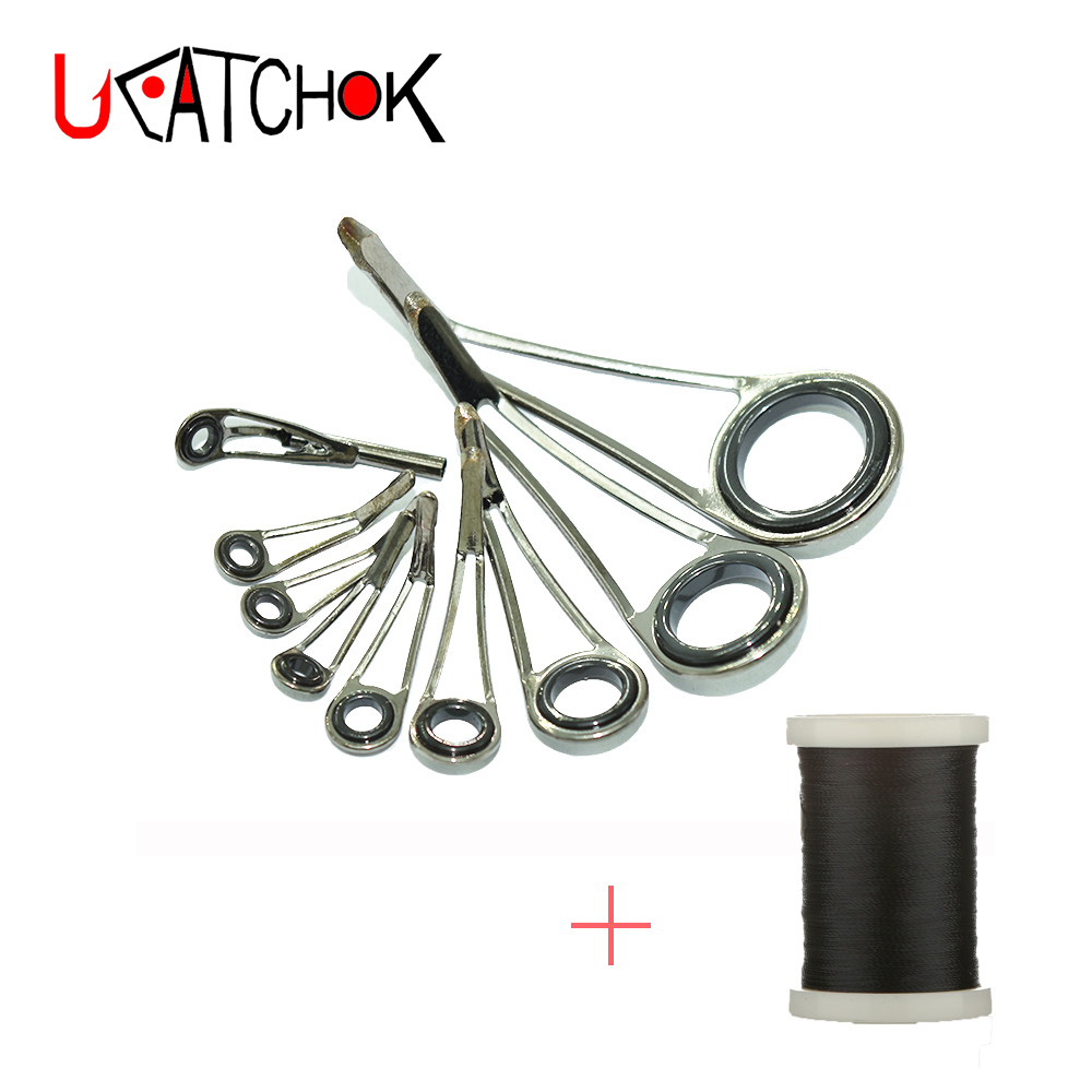 Fishing Rod Building Kit - 9 szt./Zestaw Przelotki do Wędki Rock