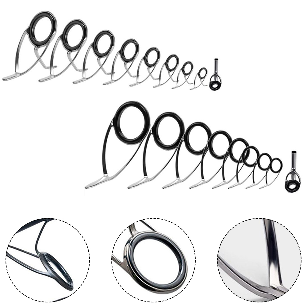 9 szt Prowadnica wędki Pierści – Fishing Rod Repair Kit recenzja i cena
