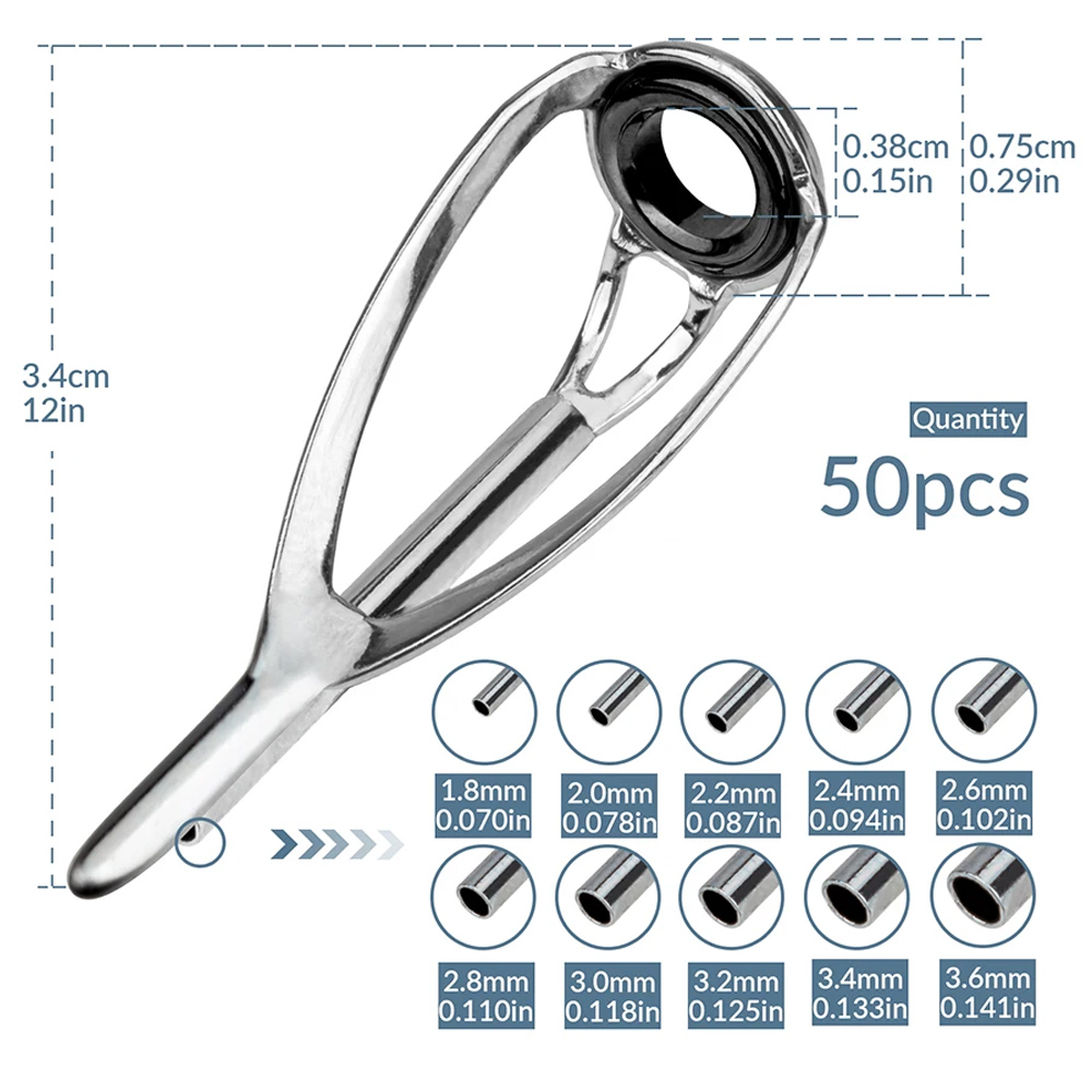 THKFISH 50 szt. Przelotki do w – Fishing Rod Tip Replacement recenzja i cena